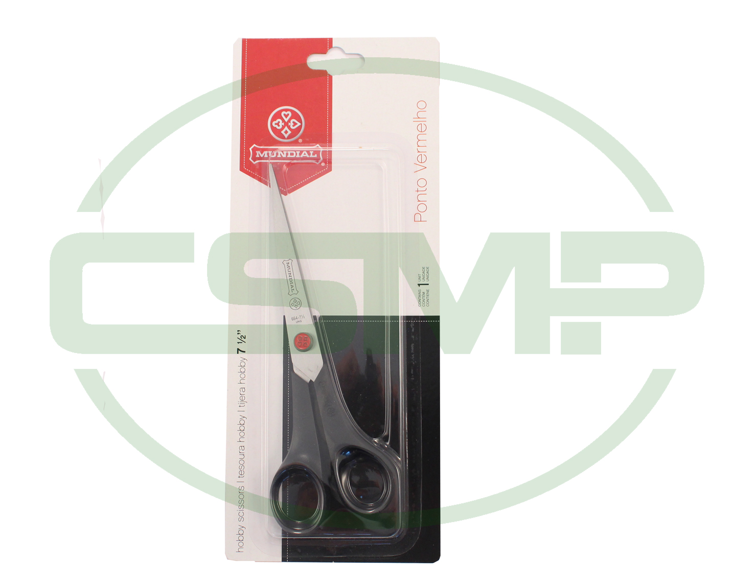 664 7-1/2" MULTI-USE SCISSOR MUNDIAL RED DOT