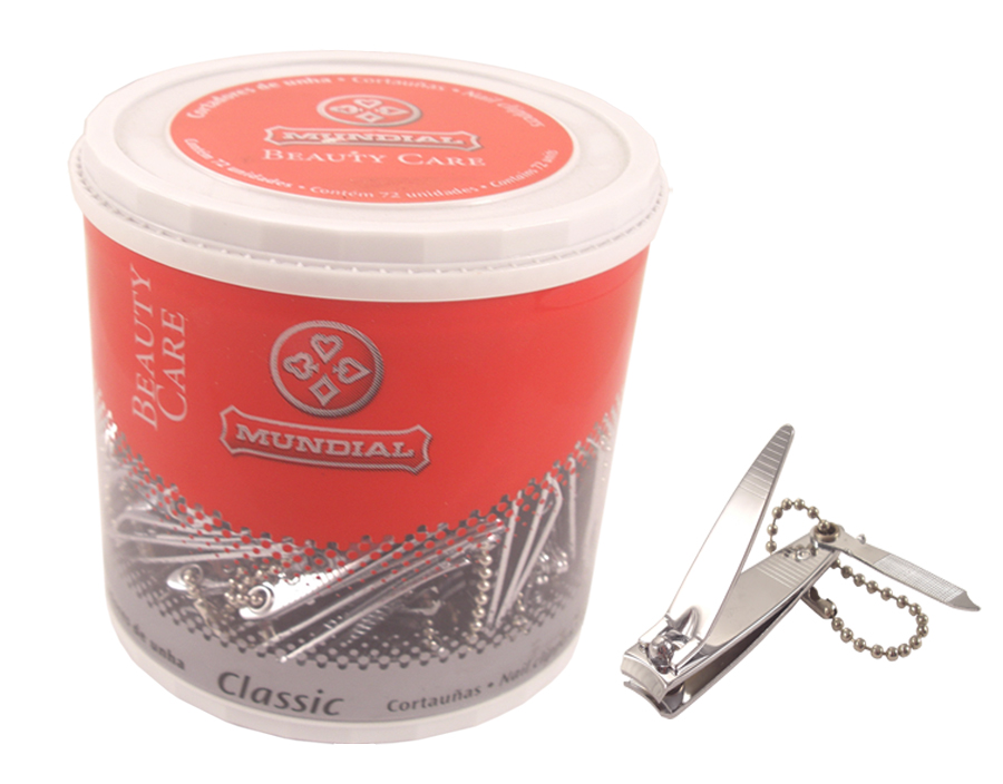 Mundial Classic Line 2.50" Chrome Nail Clippers, 72 Piece Pot