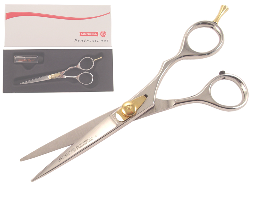 Mundial Golden Series 5.50" Ergonomic Hairdressing Scissors