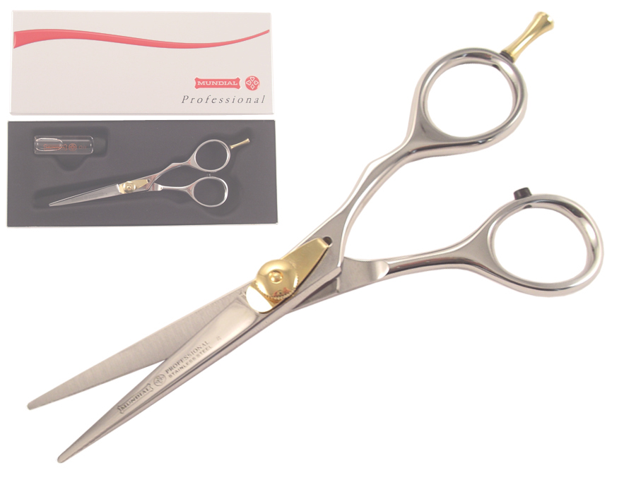 Mundial Golden Series 6" Ergonomic Hairdressing Scissors