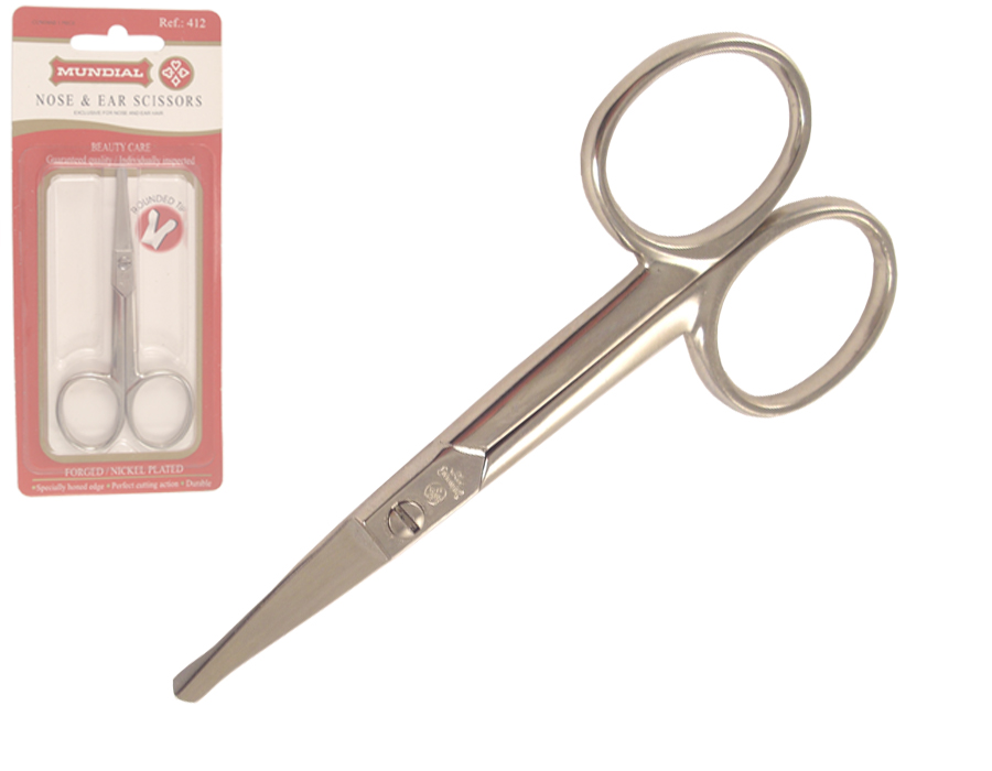Mundial Classic Line 3.75" Round-End Nose & Ear Scissors