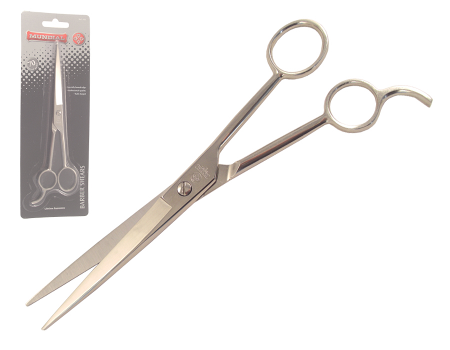 Mundial 450 Series 6.75" Ergonomic Hairdressing Scissors with finger rest