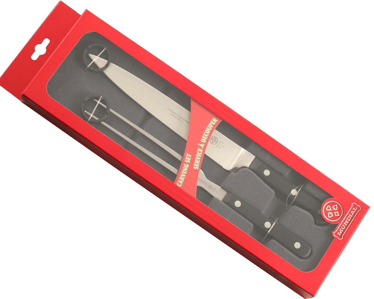 Mundial 5100 Series 2 Piece Carving Set (Black Handle)