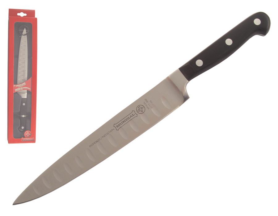 Mundial 5100 Series 8" Hollow Edge Carving Knife (Black Handle)
