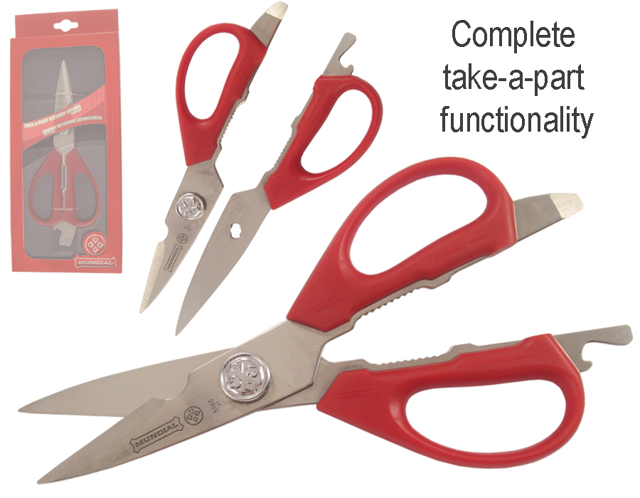 Mundial 5100 Series 8.50" Kitchen Shears (Red Handle)