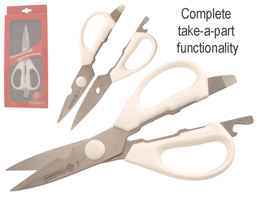 Mundial 5100 Series 8.50" Kitchen Shears (White Handle)