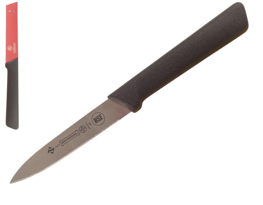 Mundial 5600 Series 4" Spear Point Paring Knife (Black Handle)