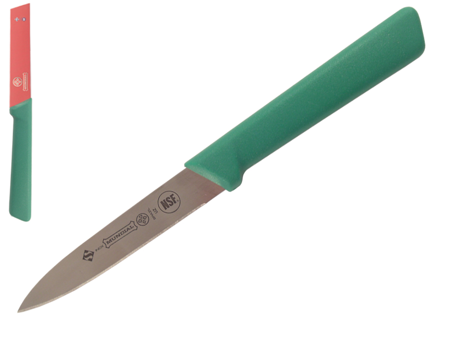 Mundial 5600 Series 4" Spear Point Paring Knife (Green Handle)