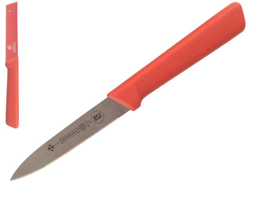 Mundial 5600 Series 4" Spear Point Paring Knife (Red Handle)