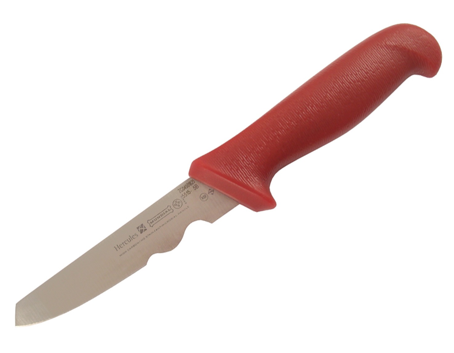 Mundial 5500 Series 5" Double Notched Boning Knife (Red Handle)