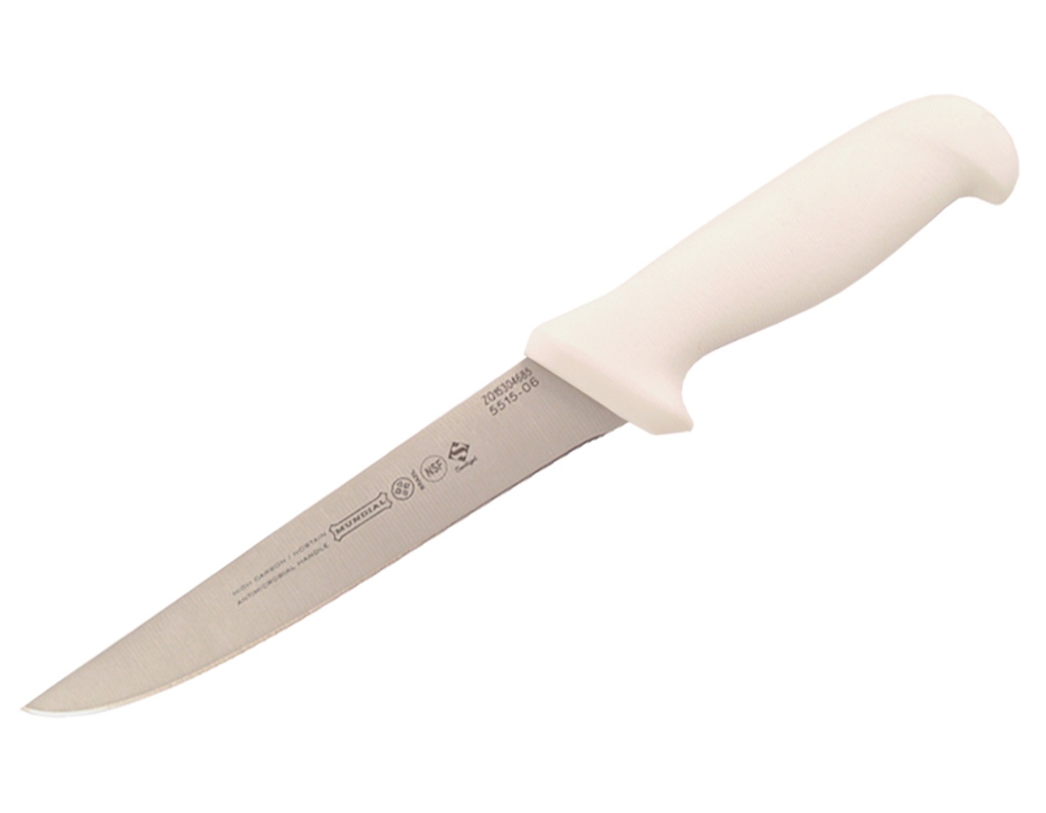 Mundial 5500 Series 6" Extra Wide Stiff Boning Knife (White Handle)