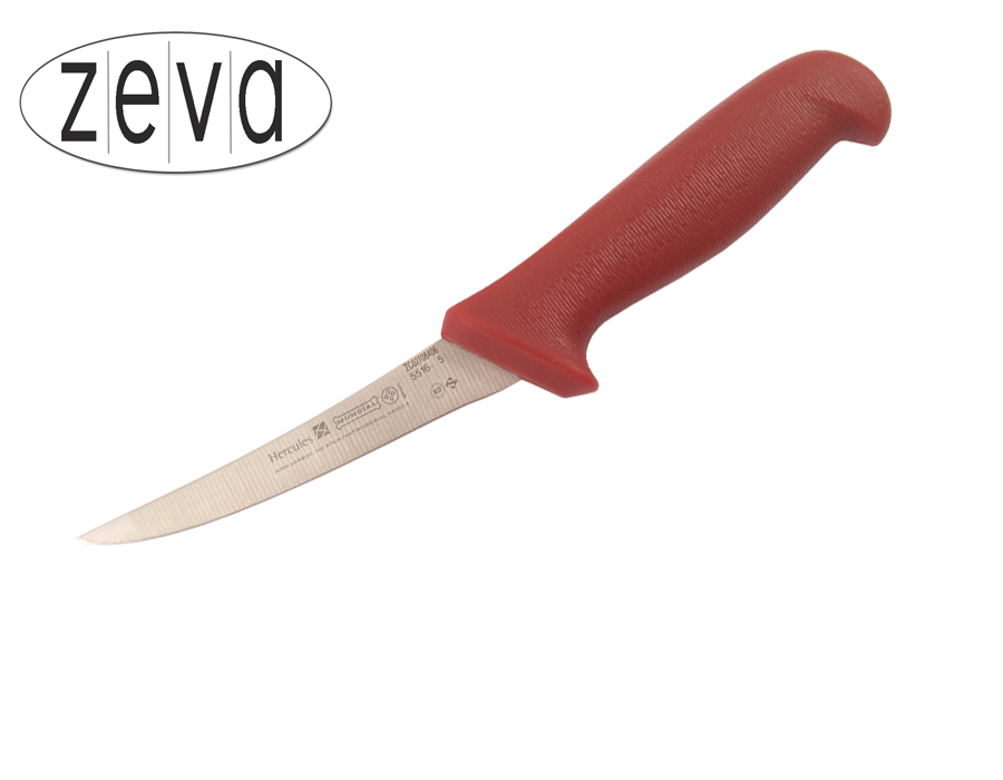 Mundial 5500 Series 5" Wide Curved Boning Knife (Red Handle)