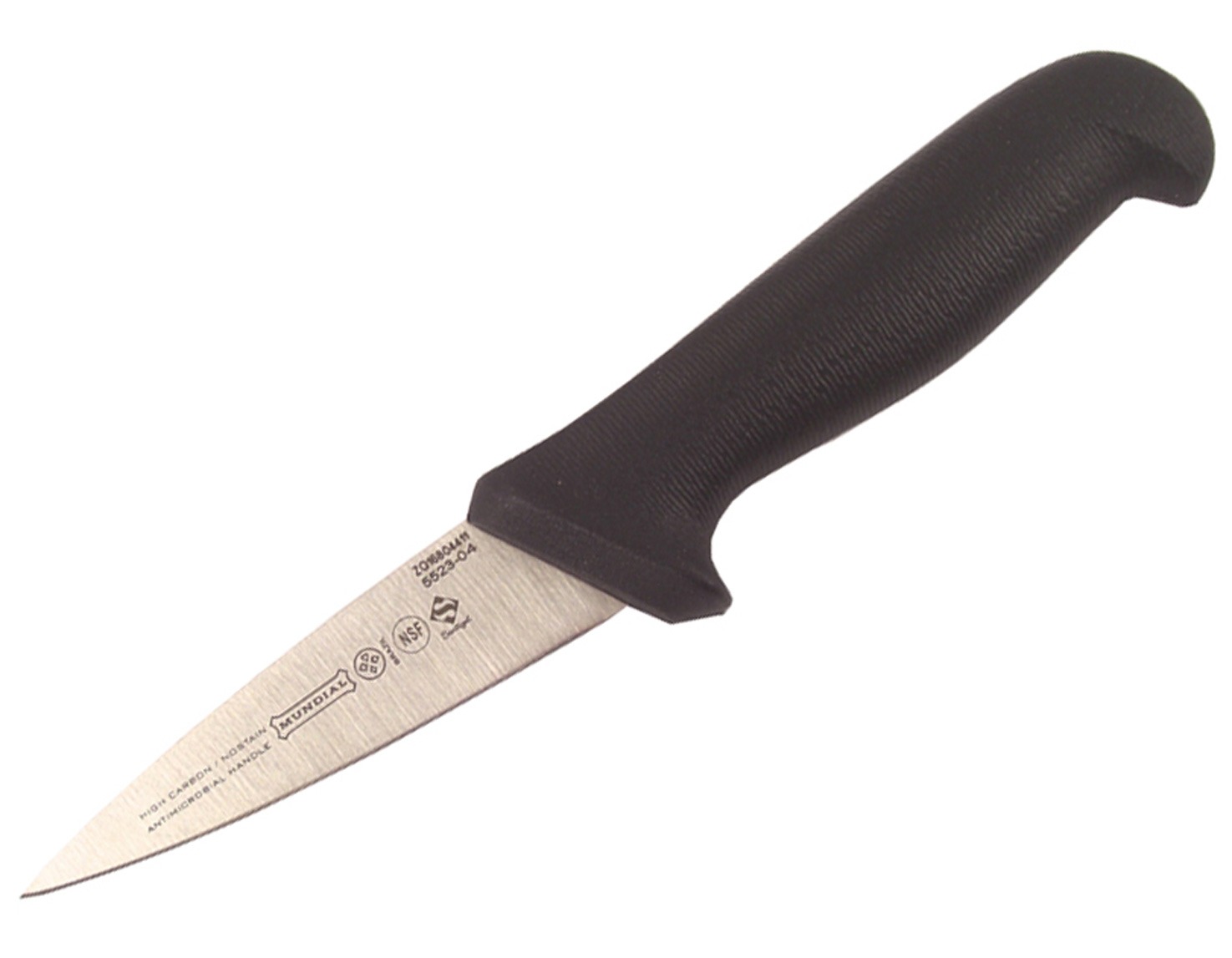 Mundial 5500 Series 4" Straight Boning Knife (Black Handle)