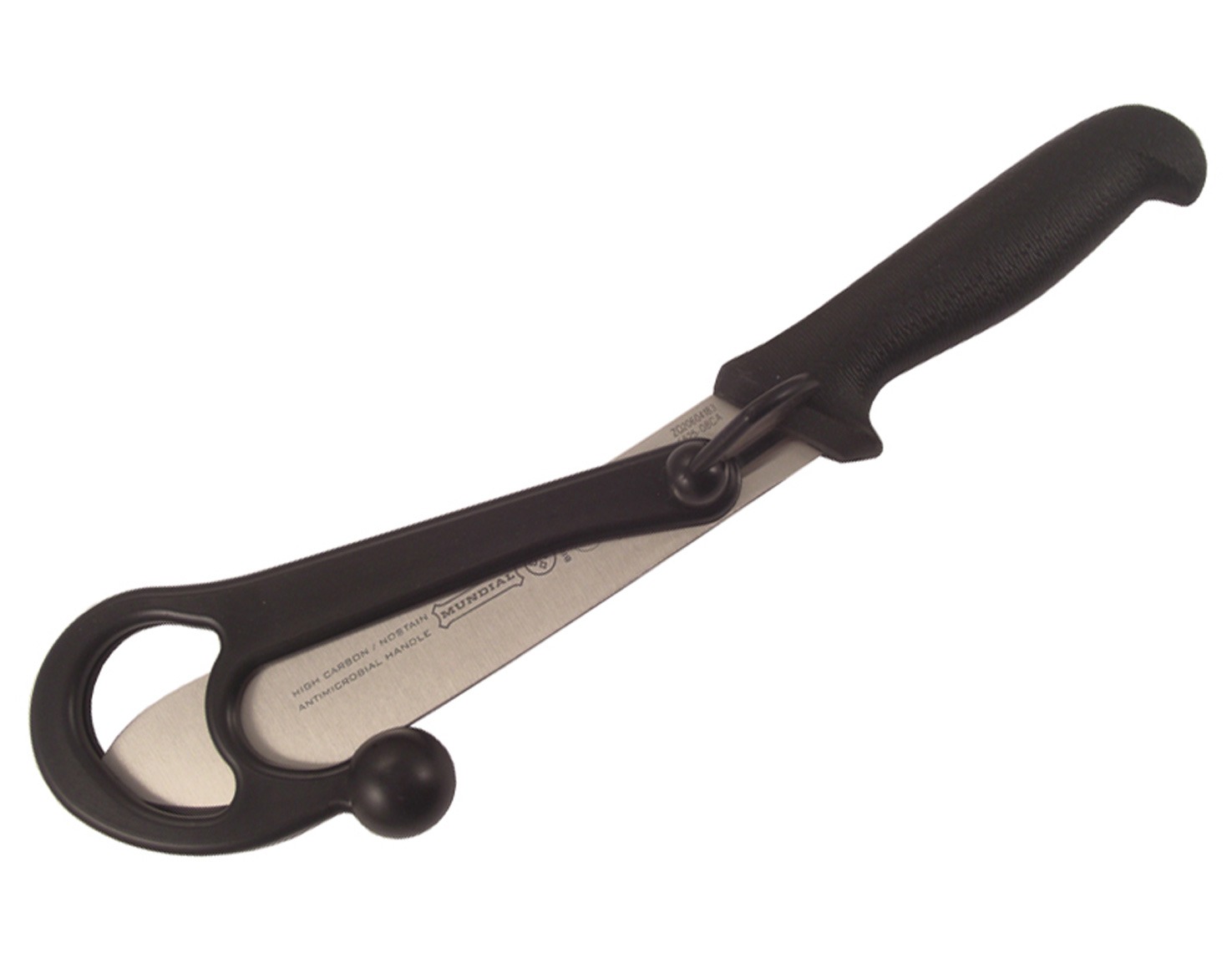 Mundial 55258BKWG 8" Butcher's Knife with Attachment (Black Handle)