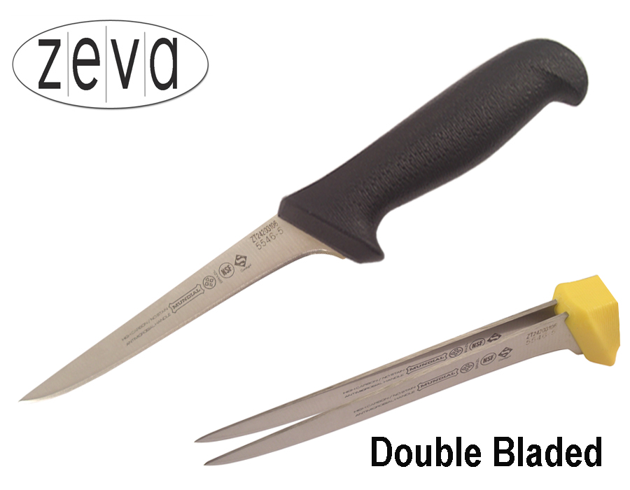 Mundial 5500 Series 5" Double Bladed Boning Knife (Black Handle)