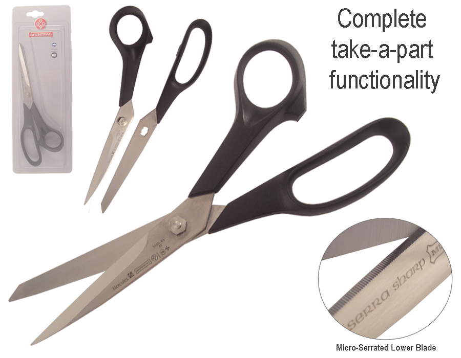 5560 8-1/2" SR SERRATED SCISSOR BLACK HANDLE