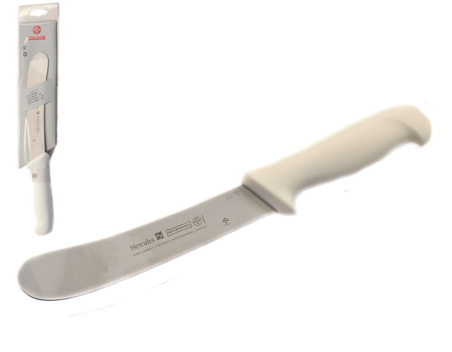 5597 8" ROUNDED PASTRY/DOUGH KNIFE WHITE HANDLE