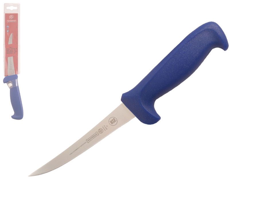 Mundial 56076BE 6" Curved Semi-Stiff Boning Knife (Blue Handle)