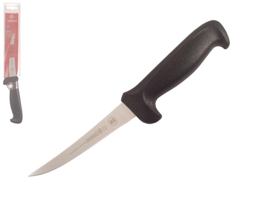 Mundial 5600 Series 5" Curved Semi-Stiff Boning Knife (Black Handle)