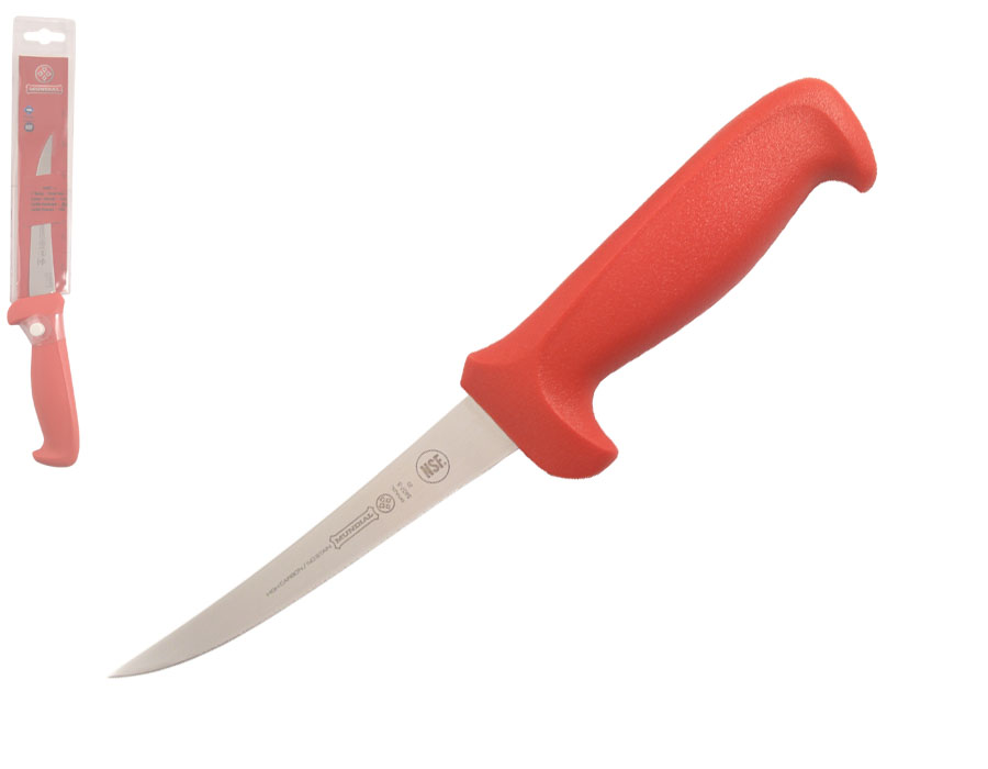 Mundial 5600 Series 5" Curved Semi-Stiff Boning Knife (Red Handle)