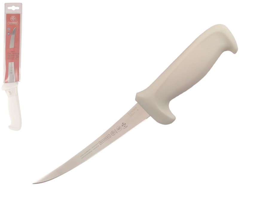 Mundial 56076WH 6" Curved Semi-Stiff Boning Knife (White Handle)