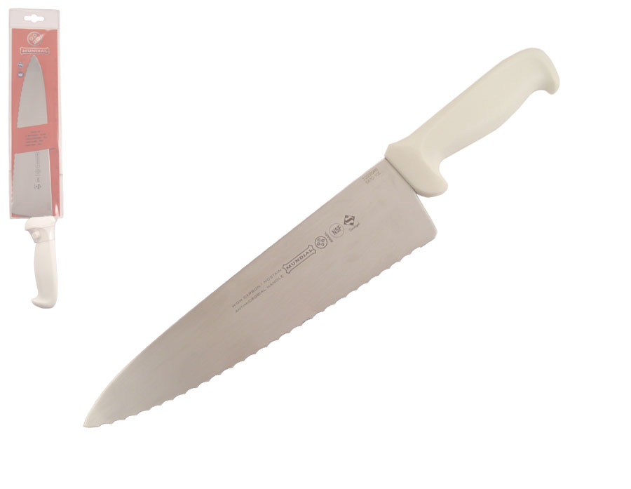 Mundial 5600 Series 10" Serrated Edge Cook's Knife (White Handle)