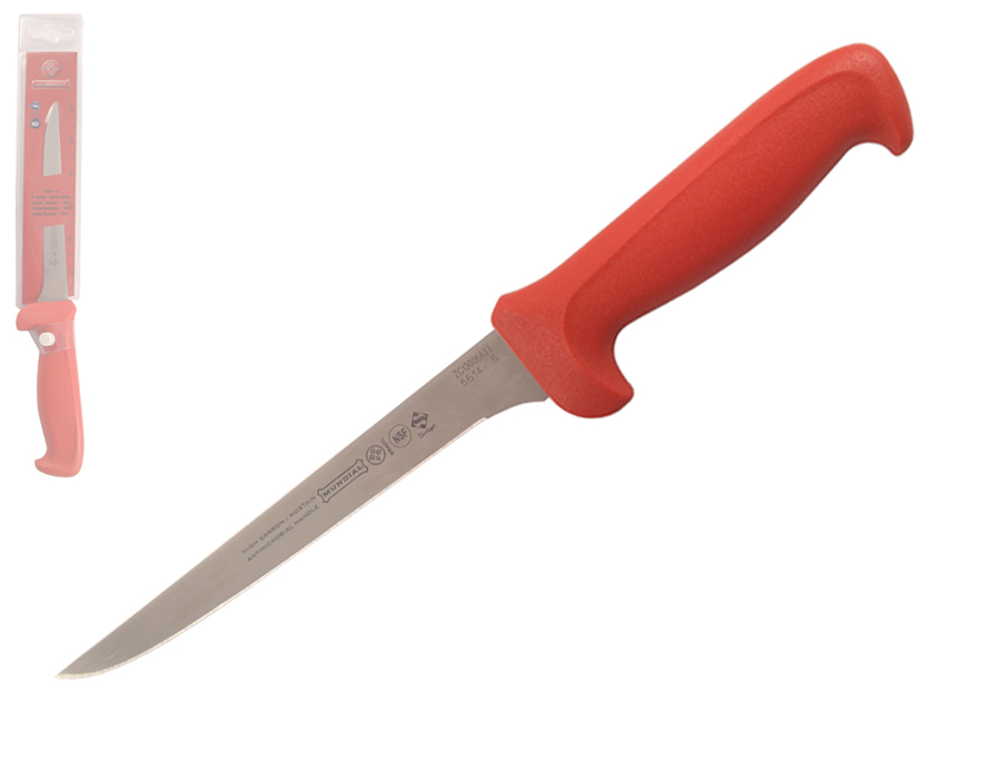 Mundial 5600 Series 6" Narrow Stiff Boning Knife (Red Handle)