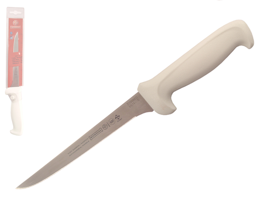 Mundial 5600 Series 6" Narrow Stiff Boning Knife (White Handle)