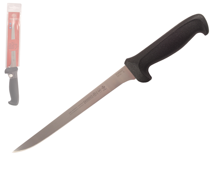 Mundial 5600 Series 8" Narrow Stiff Boning Knife (Black Handle)