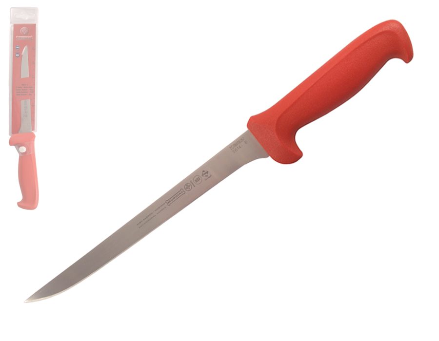 Mundial 5600 Series 8" Narrow Stiff Boning Knife (Red Handle)