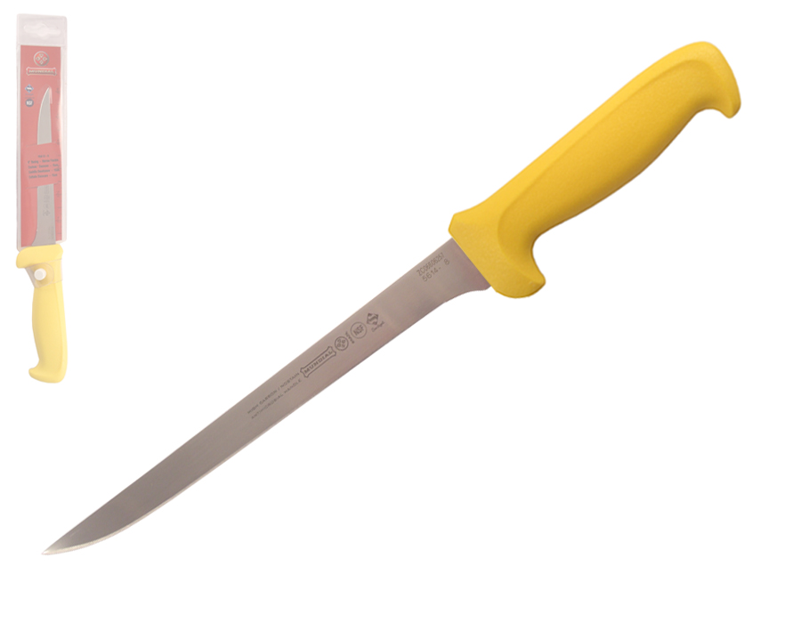Mundial 5600 Series 8" Narrow Stiff Boning Knife (Yellow Handle)