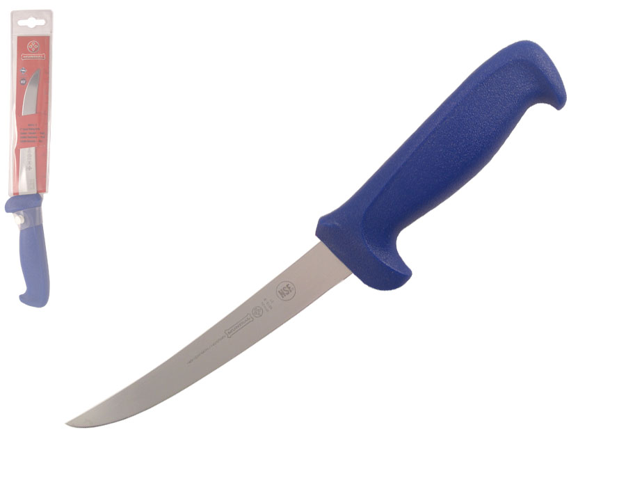 Mundial 56166BE 6" Curved Semi-Stiff Boning Knife (Blue Handle)