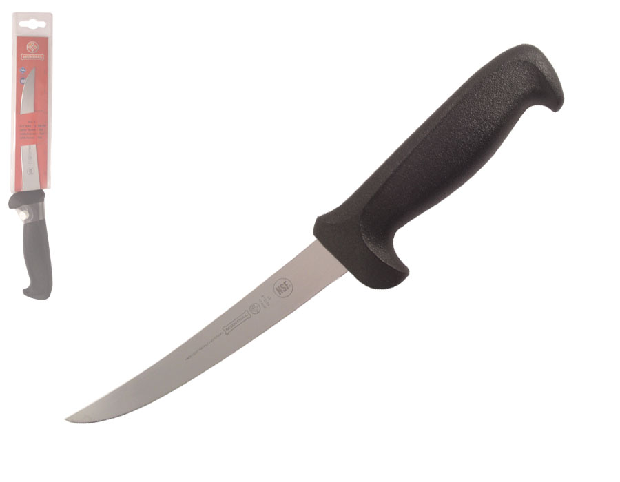 Mundial 5616019BK 6" Curved Semi-Stiff Boning Knife (Black Handle)