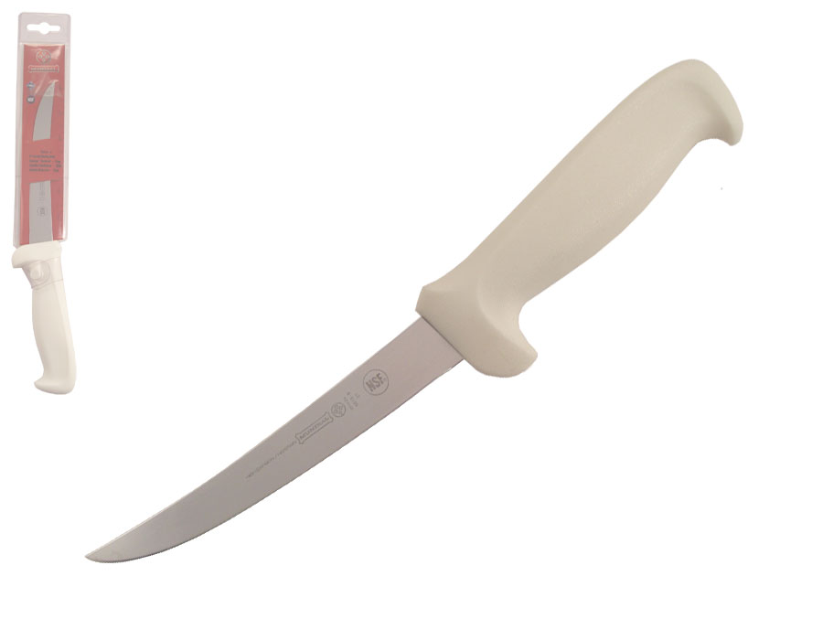 Mundial 5616019WH 6" Curved Semi-Stiff Boning Knife (White Handle)