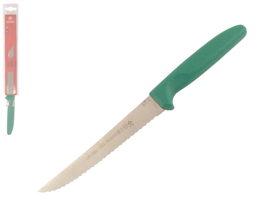 Mundial 5600 Series 6" Serrated Edge Utility Knife (Green Handle)