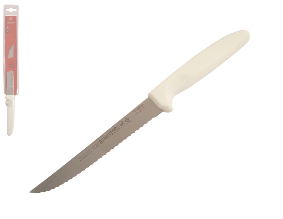 Mundial 5600 Series 6" Serrated Edge Utility Knife (White Handle)