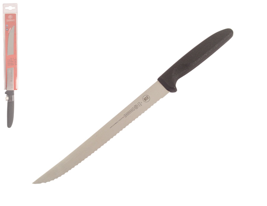 Mundial 5600 Series 8" Serrated Edge Utility Knife (Black Handle)