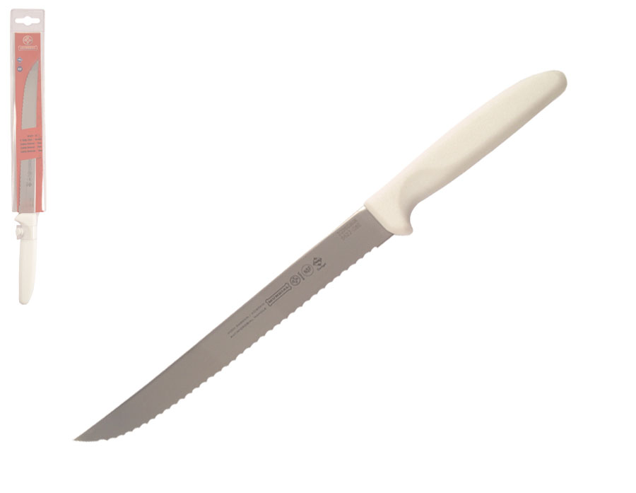 Mundial 5600 Series 8" Serrated Edge Utility Knife (White Handle)
