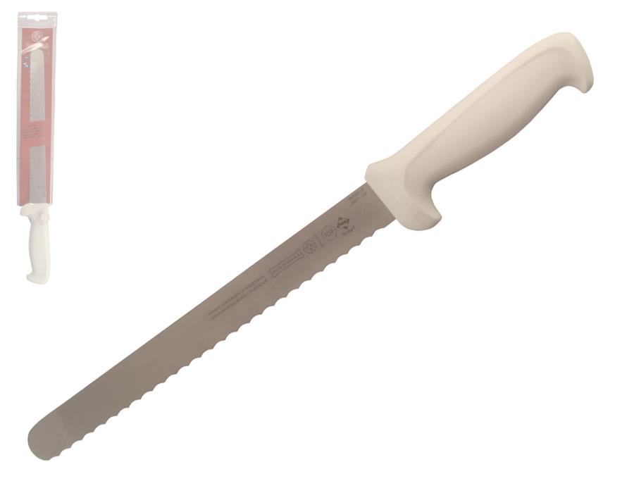 Mundial 5600 Series 10" Serrated Edge Slicing Knife (White Handle)