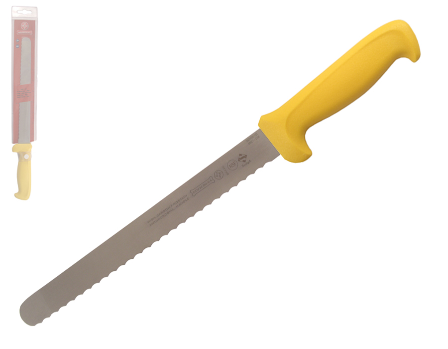 Mundial 5600 Series 10" Serrated Edge Slicing Knife (Yellow Handle)
