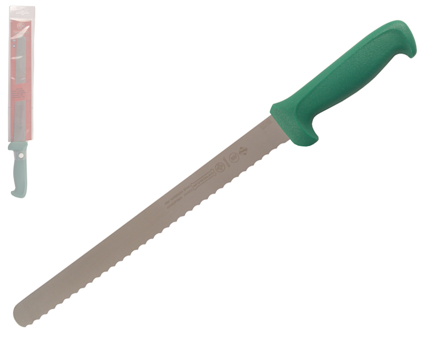 Mundial 5600 Series 12" Serrated Edge Slicing Knife (Green Handle)