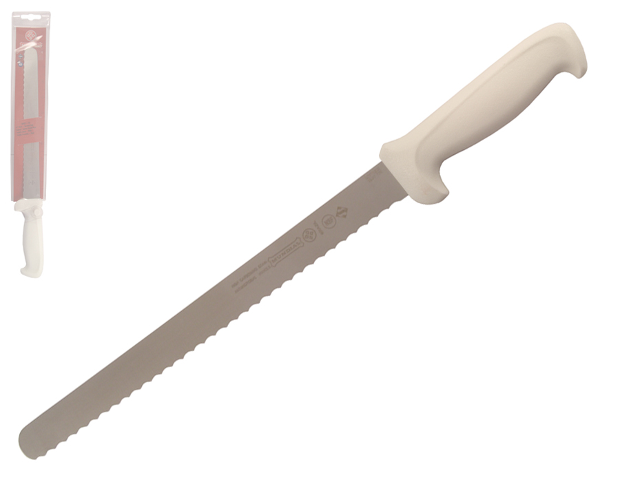Mundial 5600 Series 12" Serrated Edge Slicing Knife (White Handle)