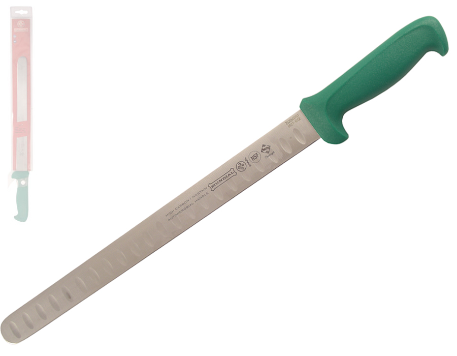 Mundial 5600 Series 12" Hollow Edge Slicing Knife (Green Handle)