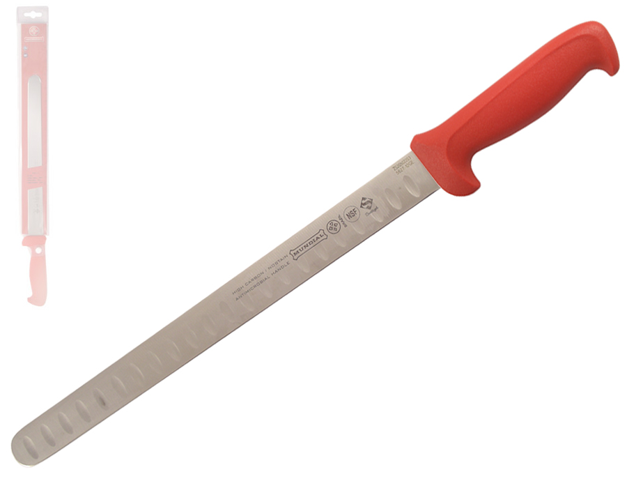 Mundial 5600 Series 12" Hollow Edge Slicing Knife (Red Handle)