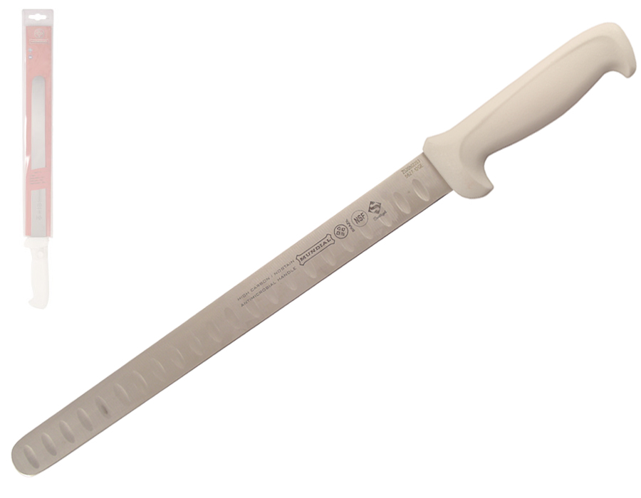 Mundial 5600 Series 12" Hollow Edge Slicing Knife (White Handle)
