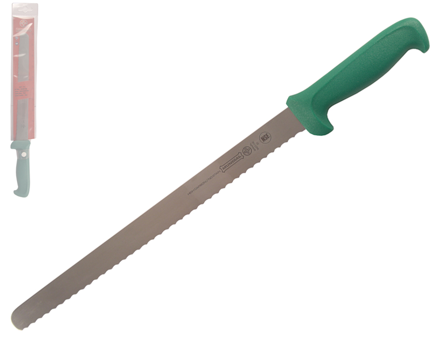 Mundial 5600 Series 14" Serrated Edge Slicing Knife (Green Handle)