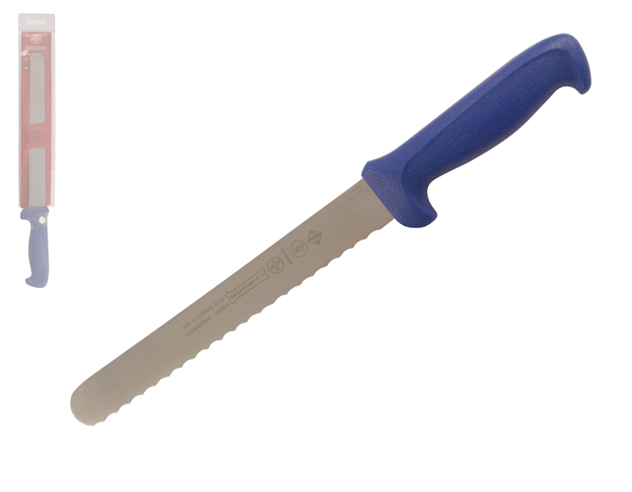 Mundial 5600 Series 8" Serrated Edge Slicing Knife (Blue Handle)