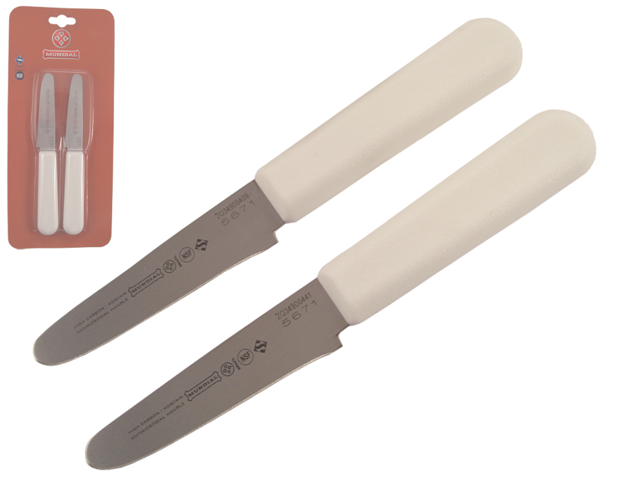 5671 3" WIDE CLAM KNIFE WHITE 2/CARD