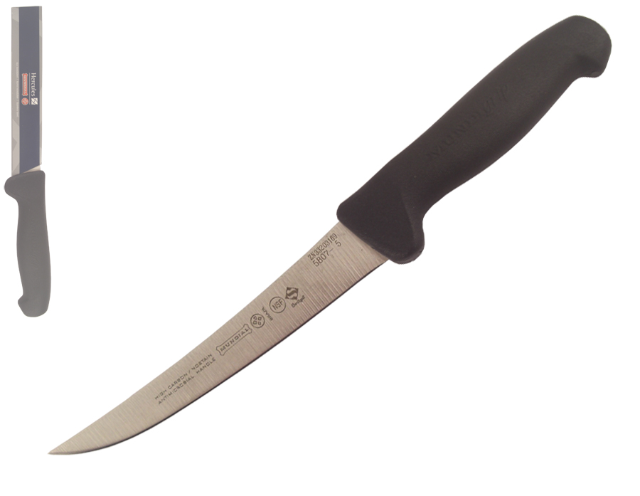 Mundial MundiGrip 5" Curved Boning Knife (Black Handle)