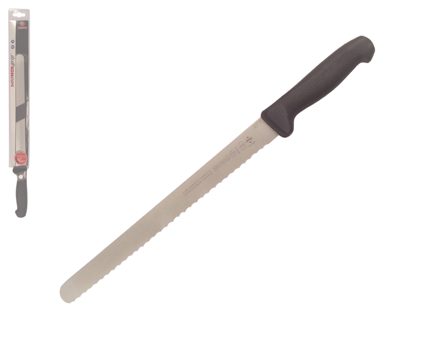 Mundial MundiGrip 12" Serrated Edge Slicing Knife (Black Handle)